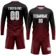 Custom Black White-Crimson Sublimation Fade Fashion Soccer Uniform Jersey