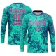 Custom Teal Pink-Royal Sublimation Soccer Uniform Jersey