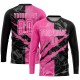 Custom Graffiti Pattern Pink Black-White Sublimation Soccer Uniform Jersey