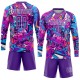 Custom Graffiti Pattern Purple-White Sublimation Soccer Uniform Jersey