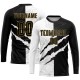 Custom Graffiti Pattern Black-Old Gold Sublimation Soccer Uniform Jersey