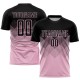 Custom Light Pink Black Sublimation Soccer Uniform Jersey