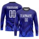 Custom Dark Purple White Royal-Navy Sublimation Soccer Uniform Jersey